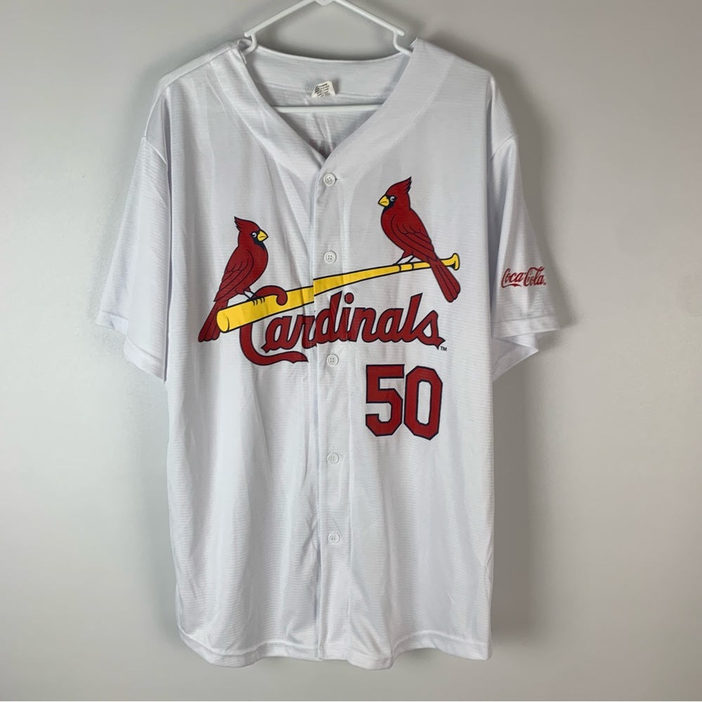 MLB St. Louis Cardinals Adam Wainwright #50 Baseball Jersey Mens Size XL White